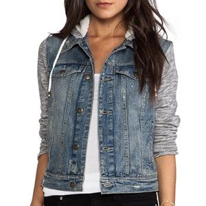 NWOT Free People Denim Knit Jacket in Indie Wash